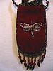 Dark burgundy cell ph. holder w/ dragonfly